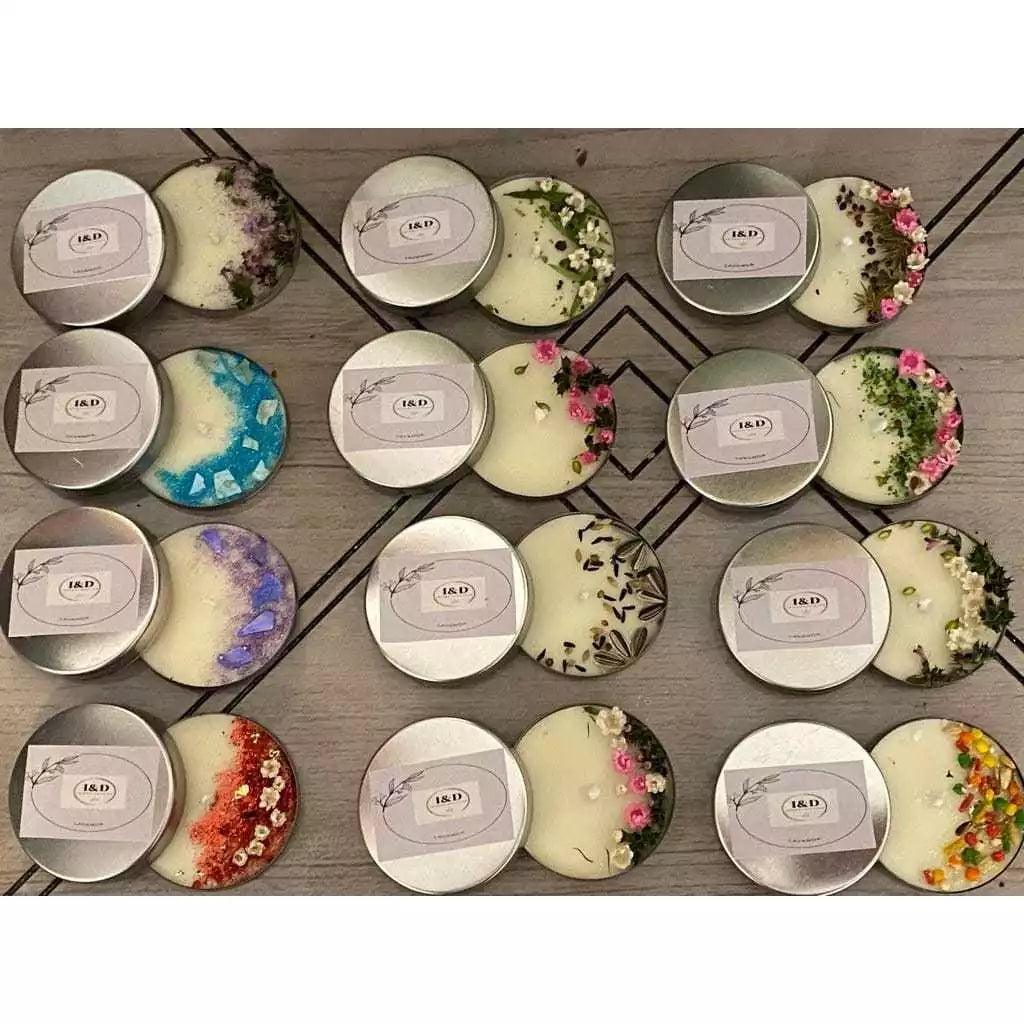 Kit de 12 Velas Aromáticas Personalizadas - Cera Vegana