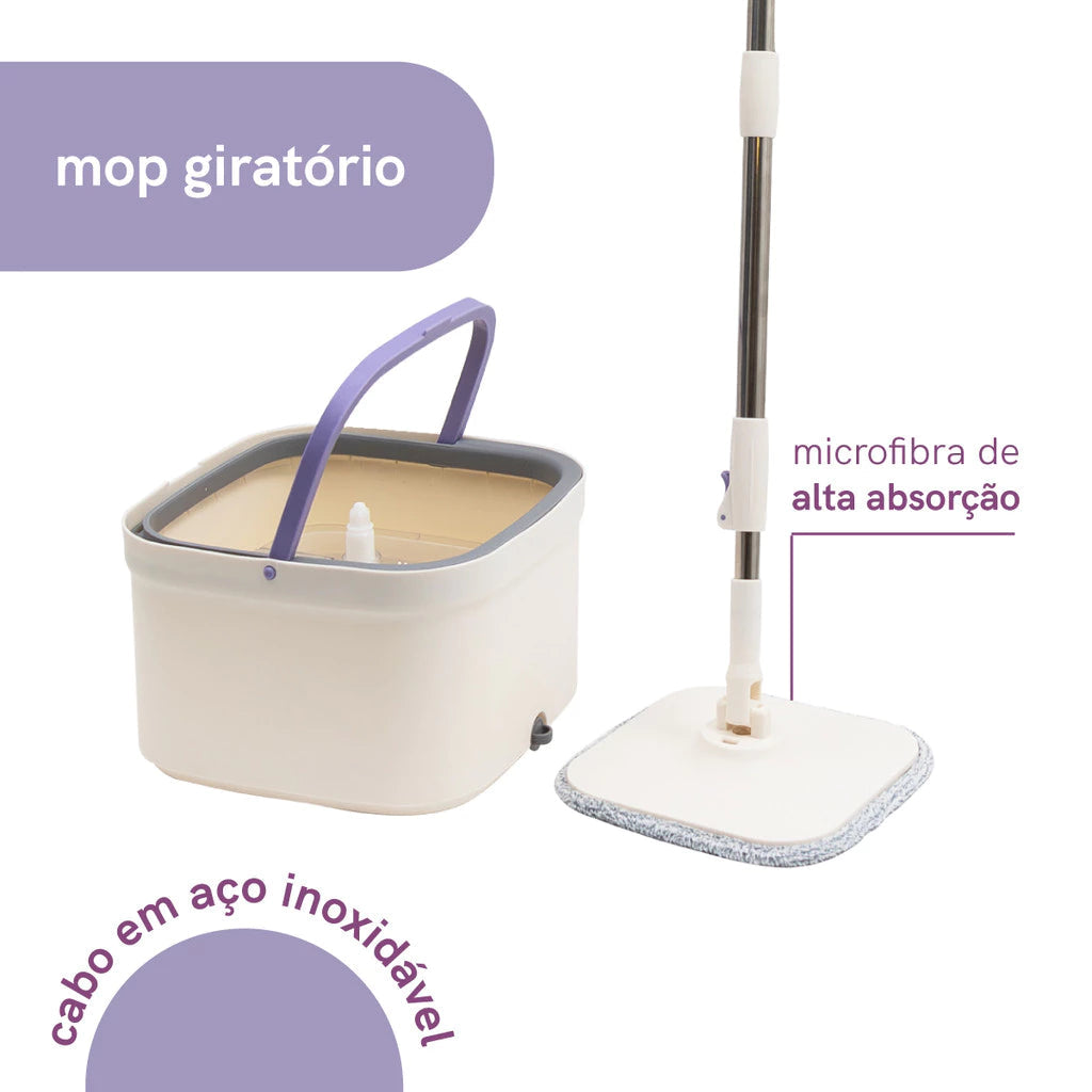 Mop Giratório - SpinWash® + Refil Grátis
