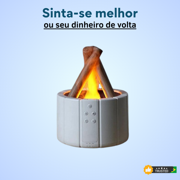 Umidificador Difusor Fogueira com Controle Remoto - Calmin®