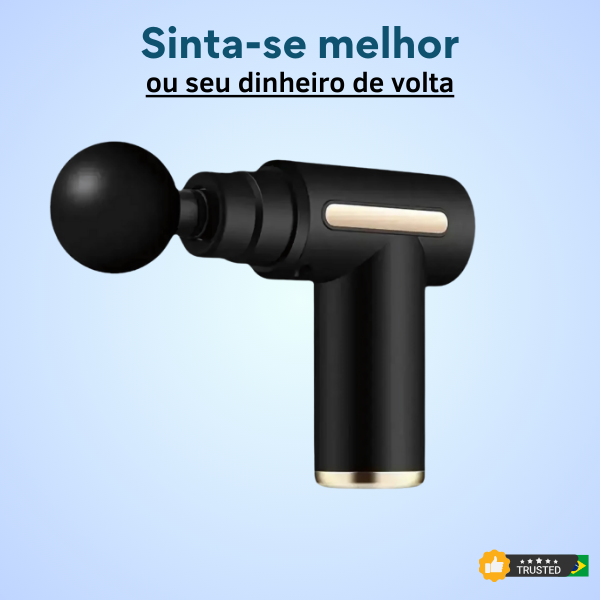 Massageador Muscular Portátil + 4 ponteiras Profissionais (GRÁTIS)