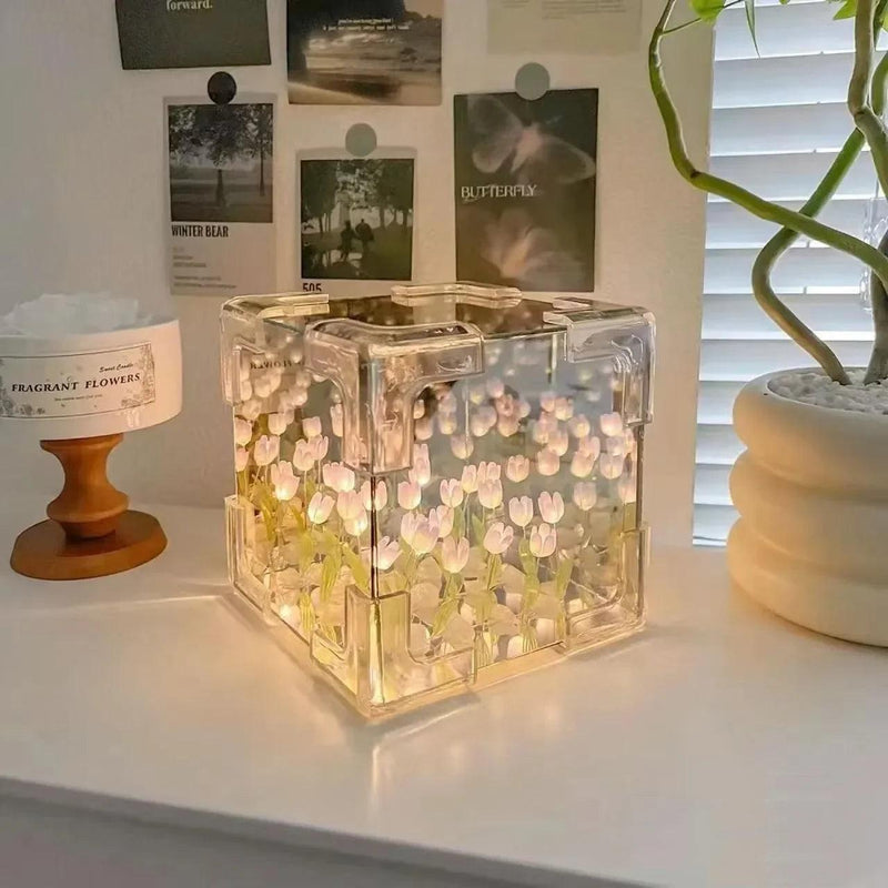 luminaria-flores-caixa-vidro-acrilico-tulipas-faca-voce-mesmo