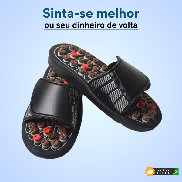 Chinelos de Massagem Acupressão + (Guia Reflexologia e Acupressão) GRÁTIS