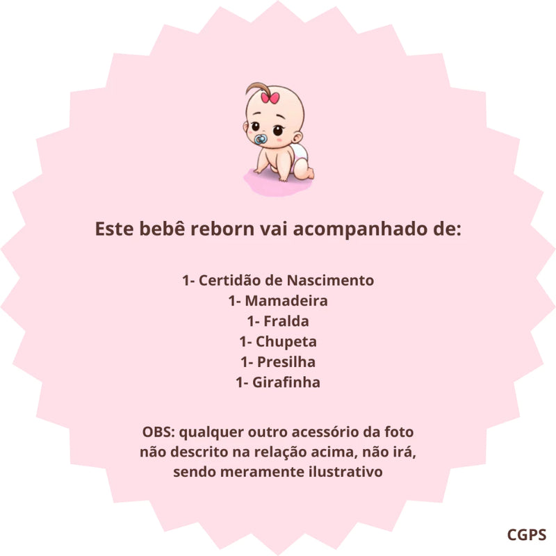 Boneca Bebê Reborn Girafinha