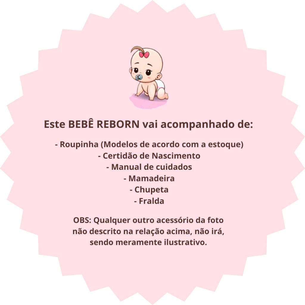 Bebê Reborn Boneca Realista Silicone Pode dar Banho Envio Imediato